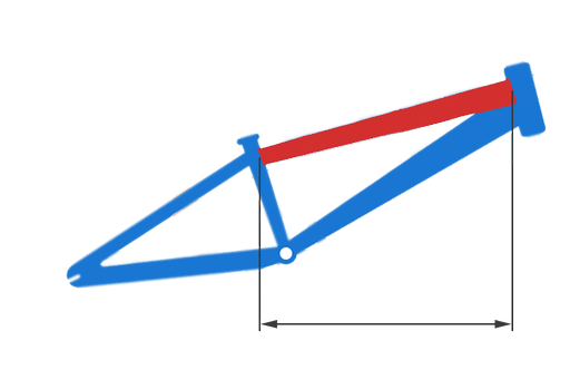 Measure the size of the BMX bike frame